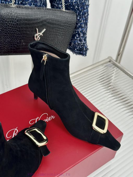 Roger Vivier | RV Classic Autumn/WinterHigh heeled square buckle short boots seriesThe shoe hodrgf5k - Image 6