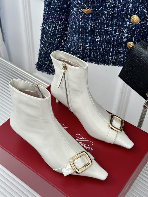 Roger Vivier | RV Classic Autumn/WinterHigh heeled square buckle short boots seriesThe shoe g9w3wa1z - Image 5