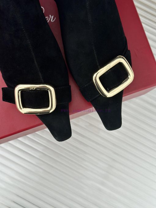 Roger Vivier | RV Classic Autumn/WinterHigh heeled square buckle short boots seriesThe shoe hodrgf5k - Image 8