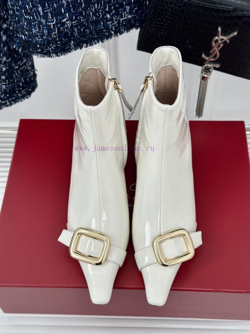 Roger Vivier | RV Classic Autumn/WinterHigh heeled square buckle short boots seriesThe shoe g9w3wa1z - Image 7