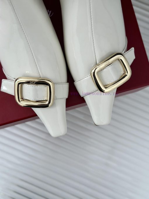 Roger Vivier | RV Classic Autumn/WinterHigh heeled square buckle short boots seriesThe shoe g9w3wa1z - Image 8