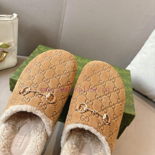 P Autumn/Winter New Wool Women's Wooden Shoes with Clips, Beautiful Slave Wool SlippersThe ldaxp9dnv - Image 7