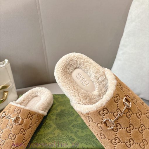 P Autumn/Winter New Wool Women's Wooden Shoes with Clips, Beautiful Slave Wool SlippersThe ldaxp9dnv - Image 8