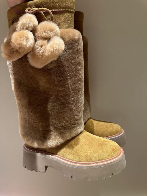 Celine ｜ How could there be a cute and adorable teddy boot duckThis pair of boots captured mnyhab8q0 - Image 7