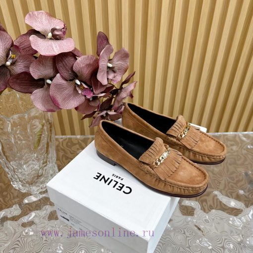 2024 New Celine/Celine Classic Four Seasons Retro loafersThis one with tassels is more playfpx1ebl33 - Image 3