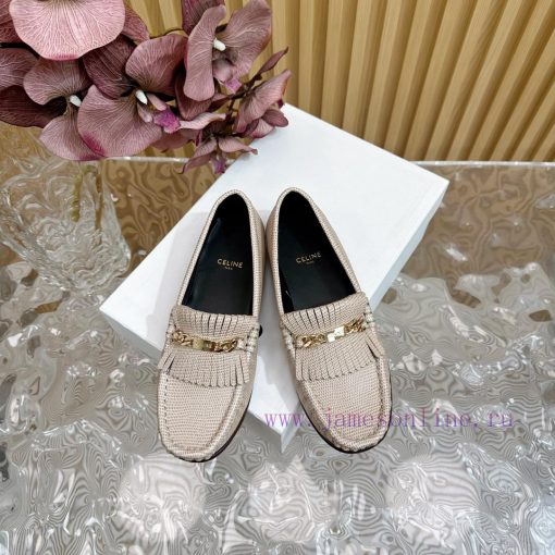 2024 New Celine/Celine Classic Four Seasons Retro loafersThis one with tassels is more playf8w6ydsfk - Image 4
