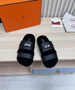 Couple style fashion hit Hermes wool slippers, excellent qualityThe shoe upper is made of imq2hlis9w