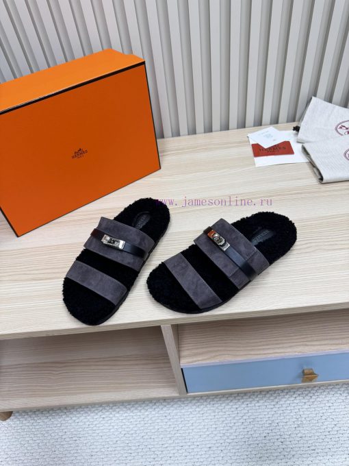 P couple's fashionable and popular Hermes wool slippers are coming, with excellent qualityThqwrvjykb - Image 7