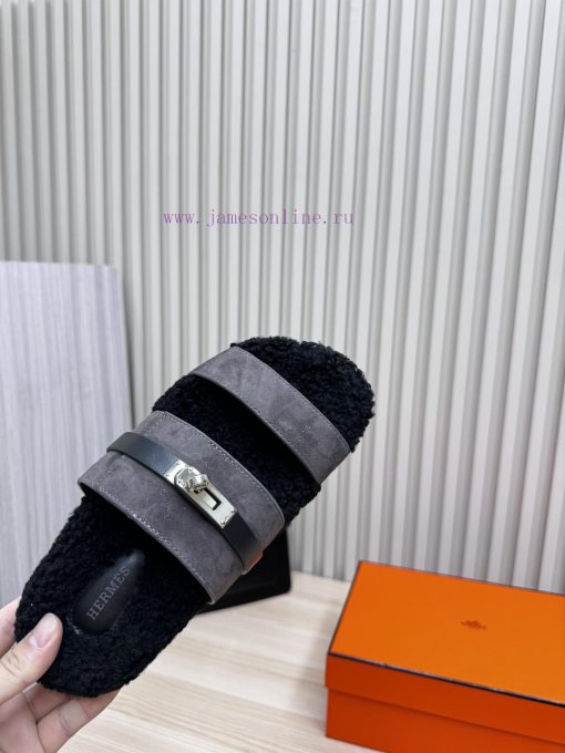 P couple's fashionable and popular Hermes wool slippers are coming, with excellent qualityThqwrvjykb - Image 10