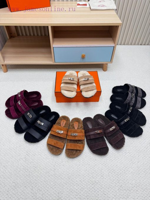 P couple's fashionable and popular Hermes wool slippers are coming, with excellent qualityThqwrvjykb - Image 11
