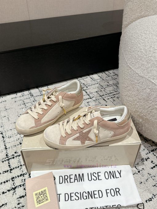 Top Women's Style𝐆𝐨𝐥𝐝𝐞𝐧𝐆𝐨𝐬𝐞𝐒𝐮𝐩𝐞𝐫𝐬𝐭𝐚𝐫 | Golden Goose Deluxe Brand 24/New Apricot Diamond Star6ucz36av - Image 4