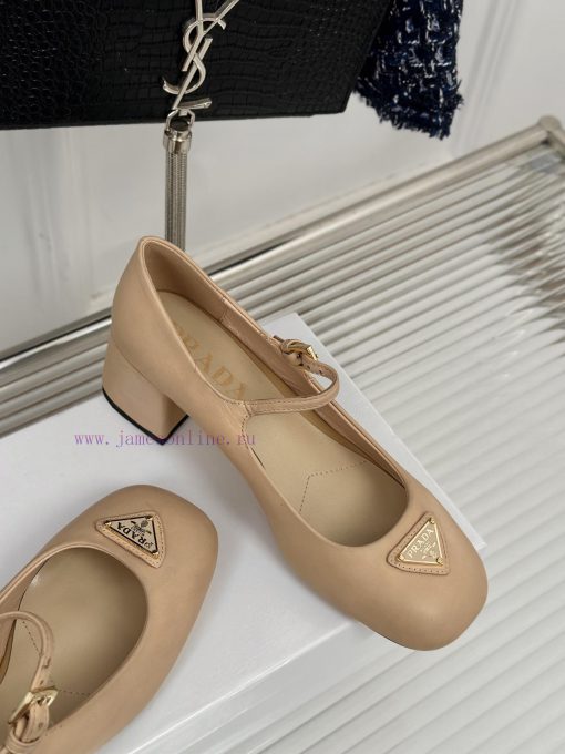PRADA/PRADA Classic Triangle LogoRough heeled Mary Jane shoe seriesMinimalist and ultimate tjwxf2t8z - Image 6