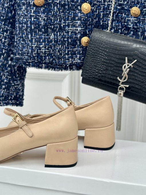PRADA/PRADA Classic Triangle LogoRough heeled Mary Jane shoe seriesMinimalist and ultimate tjwxf2t8z - Image 7