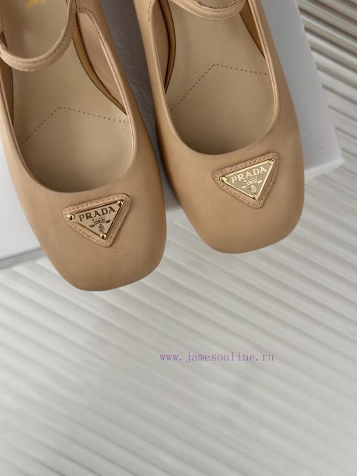 PRADA/PRADA Classic Triangle LogoRough heeled Mary Jane shoe seriesMinimalist and ultimate tjwxf2t8z - Image 8