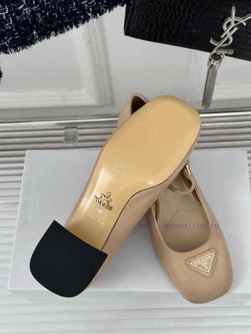 PRADA/PRADA Classic Triangle LogoRough heeled Mary Jane shoe seriesMinimalist and ultimate tjwxf2t8z - Image 10