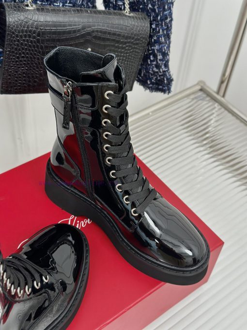 Roger Vivier | RV Classic Autumn/Winter Water Diamond Square Button Thick Bottom Short Boots5p0catzn - Image 6