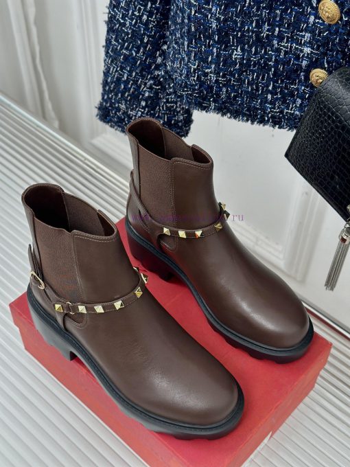 Valentino | Valentino Classic Autumn/WinterNew rivet thick soled short bootsThe favorite itex8r68f9u - Image 5