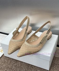 J'ADIOR woven women's shoes Dior 2024 spring/summer fashion show new crystal shoes bling Blizmt3nnr4