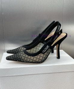 J'ADIOR woven women's shoes Dior 2024 spring/summer fashion show new crystal shoes bling Blircpa4m9u