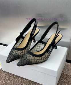 J'ADIOR woven women's shoes Dior 2024 spring/summer fashion show new crystal shoes bling Bli5vmatiet