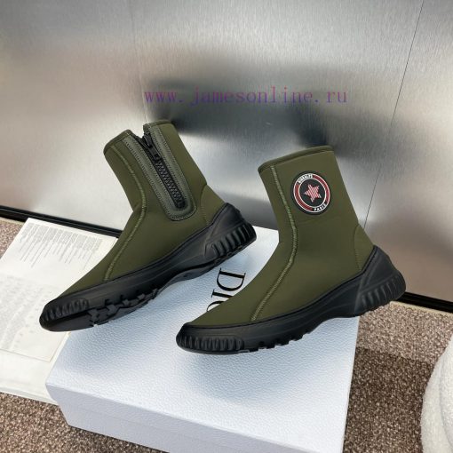 Dior 2024 Autumn/Winter New Elastic Women's Boots CD Letter Logo Handsome Color blocked Moto7pmd3ei8