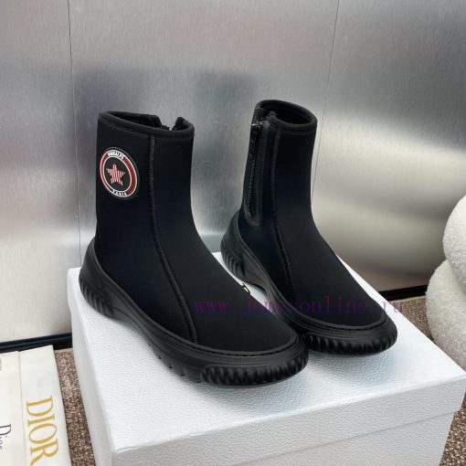 Dior 2024 Autumn/Winter New Elastic Women's Boots CD Letter Logo Handsome Color blocked Motot0yb2uc0 - Image 8