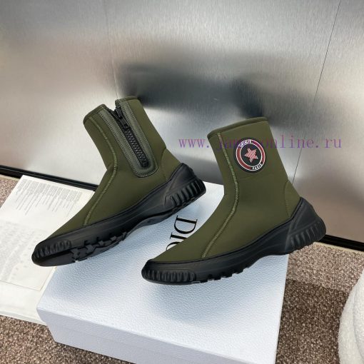 Dior 2024 Autumn/Winter New Elastic Women's Boots CD Letter Logo Handsome Color blocked Moto7pmd3ei8 - Image 2