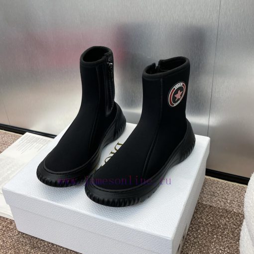Dior 2024 Autumn/Winter New Elastic Women's Boots CD Letter Logo Handsome Color blocked Motot0yb2uc0 - Image 9