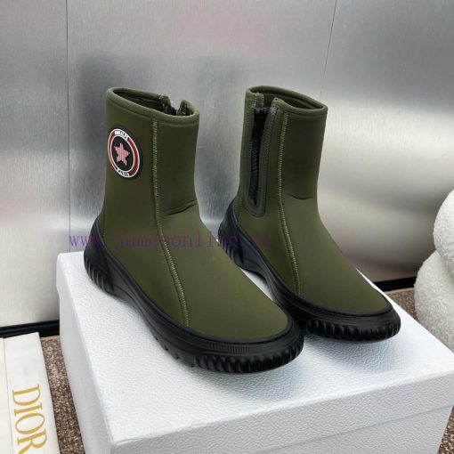 Dior 2024 Autumn/Winter New Elastic Women's Boots CD Letter Logo Handsome Color blocked Moto7pmd3ei8 - Image 3
