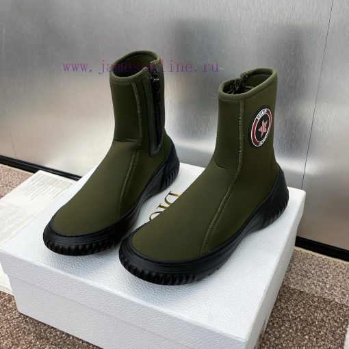 Dior 2024 Autumn/Winter New Elastic Women's Boots CD Letter Logo Handsome Color blocked Moto7pmd3ei8 - Image 4