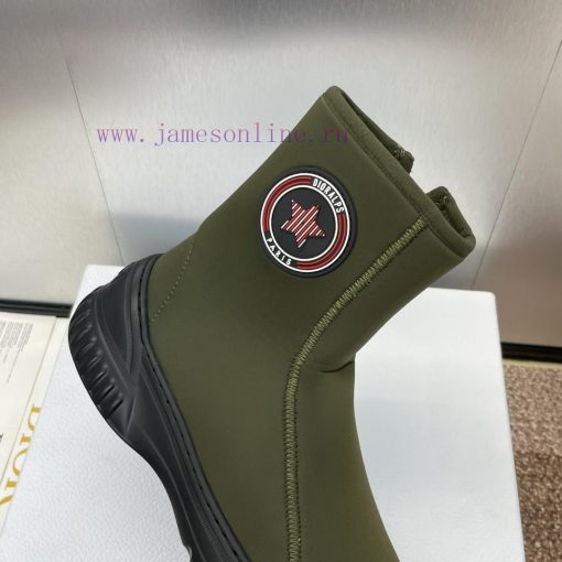 Dior 2024 Autumn/Winter New Elastic Women's Boots CD Letter Logo Handsome Color blocked Moto7pmd3ei8 - Image 8