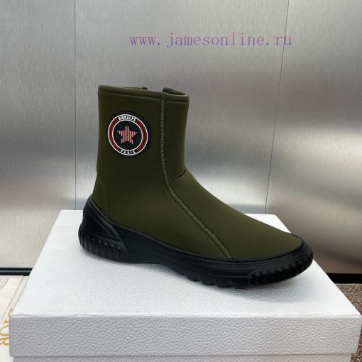 Dior 2024 Autumn/Winter New Elastic Women's Boots CD Letter Logo Handsome Color blocked Moto7pmd3ei8 - Image 9