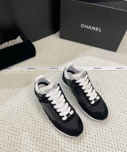 𝐂𝐇𝐀𝐍𝐄𝐋 Chanel's latest German training flat white shoes sports shoes silk leather full-color1cwd290t