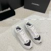 𝐂𝐇𝐀𝐍𝐄𝐋 Chanel's latest German training flat white shoes sports shoes silk leather full-color7puzy2zj