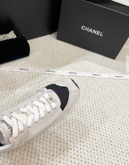 𝐂𝐇𝐀𝐍𝐄𝐋 Chanel's latest German training flat white shoes sports shoes silk leather full-color7puzy2zj - Image 8