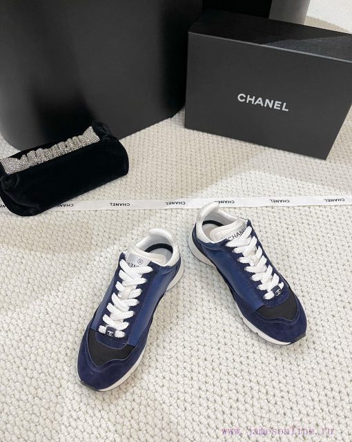 𝐂𝐇𝐀𝐍𝐄𝐋 Chanel's latest German training flat white shoes sports shoes silk leather full-colorhzuuq2bt - Image 3