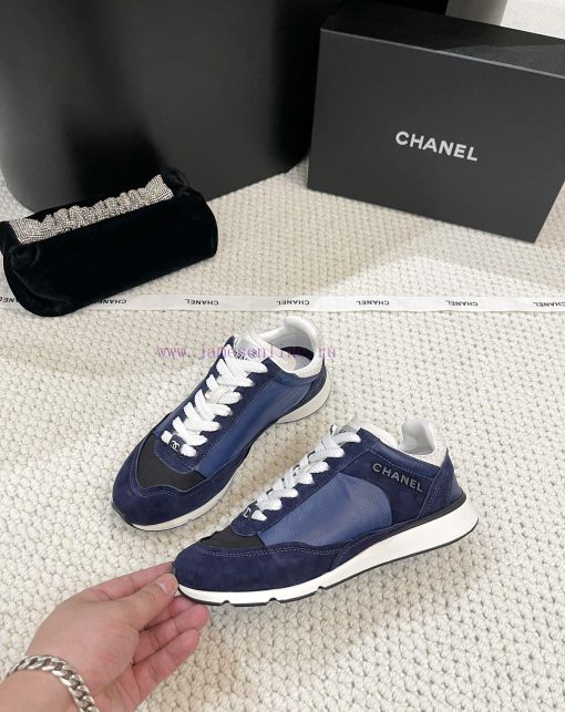 𝐂𝐇𝐀𝐍𝐄𝐋 Chanel's latest German training flat white shoes sports shoes silk leather full-colorhzuuq2bt - Image 4