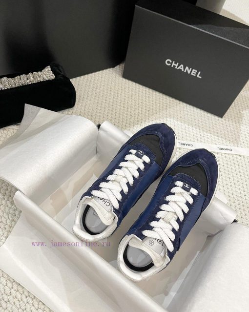 𝐂𝐇𝐀𝐍𝐄𝐋 Chanel's latest German training flat white shoes sports shoes silk leather full-colorhzuuq2bt - Image 6
