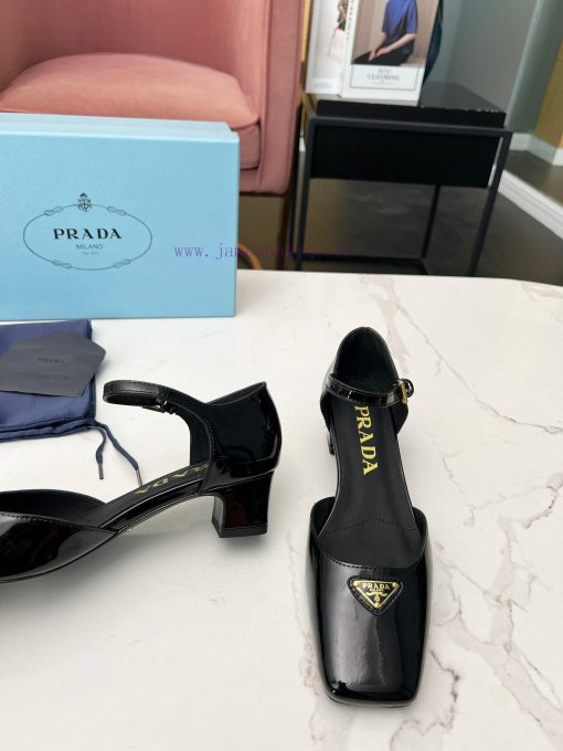 Prada/Prada 2025ss Spring/Summer New Product Saffiano Cowhide Ma Mao cowhide high-heeled san3qra8hhq - Image 4