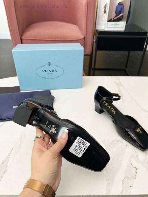 Prada/Prada 2025ss Spring/Summer New Product Saffiano Cowhide Ma Mao cowhide high-heeled san3qra8hhq - Image 6