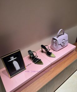 Saint Lauren*YSL Saint Laurent Hot Diamond Cross Belt Ultra High Heel Fashion Sandals24ss rhkxvsy5tw