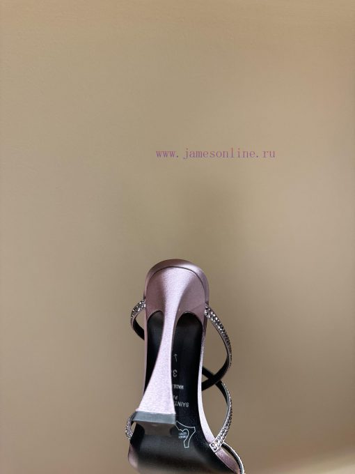 Saint Lauren*YSL Saint Laurent Hot Diamond Cross Belt Ultra High Heel Fashion Sandals24ss rhzmdhiwh9 - Image 7