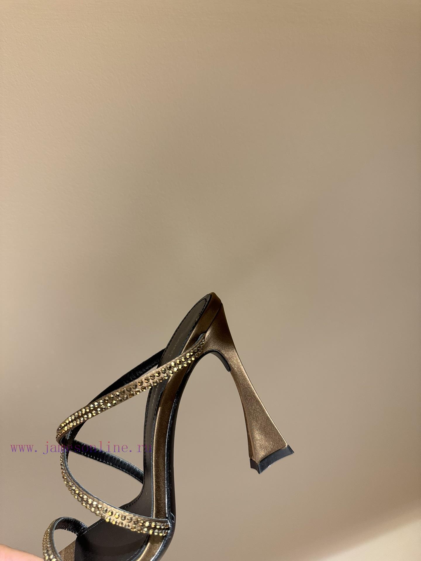 Saint Lauren*YSL Saint Laurent Hot Diamond Cross Belt Ultra High Heel Fashion Sandals24ss rhrvg2s4uz - Image 7