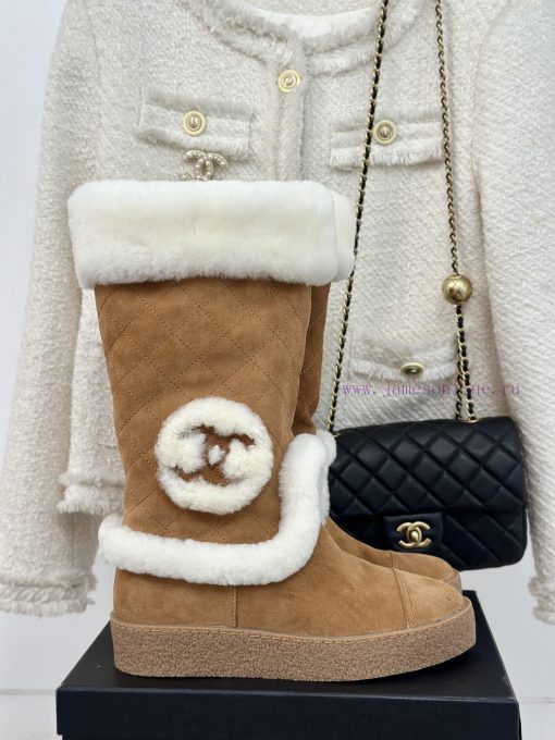 Chanel | Chanel Classic Autumn/Winter Double CThick soled snow bootsA pair of snow boots thalrdj8taq - Image 2