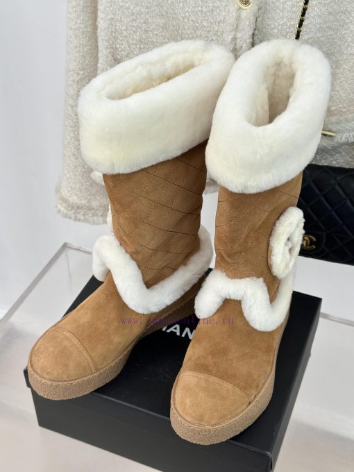 Chanel | Chanel Classic Autumn/Winter Double CThick soled snow bootsA pair of snow boots thalrdj8taq - Image 3