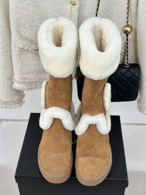 Chanel | Chanel Classic Autumn/Winter Double CThick soled snow bootsA pair of snow boots thalrdj8taq - Image 7