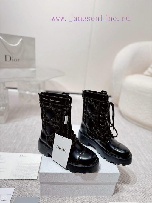 Embroidered edge bead leather surfaceDIOR CHRONO electric embroidered short boots 24ss new po6r0y1sd