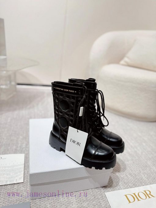 Embroidered edge bead leather surfaceDIOR CHRONO electric embroidered short boots 24ss new po6r0y1sd - Image 6