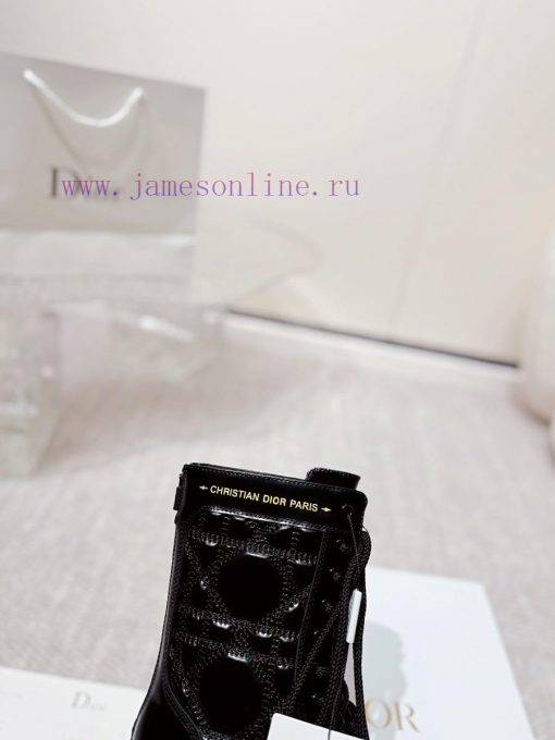 Embroidered edge bead leather surfaceDIOR CHRONO electric embroidered short boots 24ss new po6r0y1sd - Image 9
