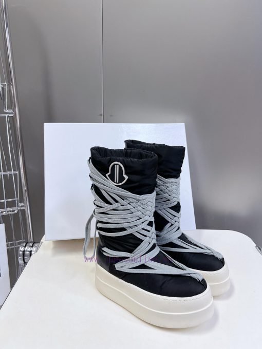RO Owens Rickowens mainline shoelace crossover snow bootsThe imported fabric material and negaaisong - Image 3